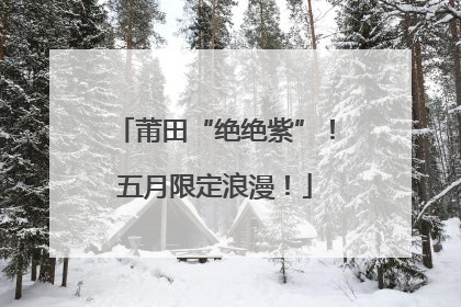 莆田“绝绝紫”！五月限定浪漫！
