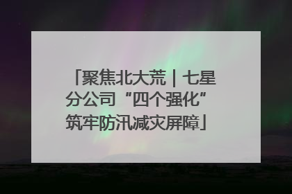 聚焦北大荒｜七星分公司“四个强化”筑牢防汛减灾屏障