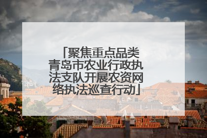 聚焦重点品类 青岛市农业行政执法支队开展农资网络执法巡查行动