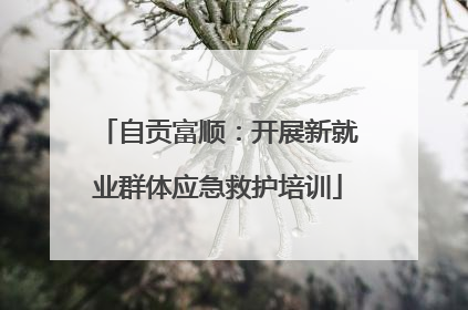 自贡富顺：开展新就业群体应急救护培训