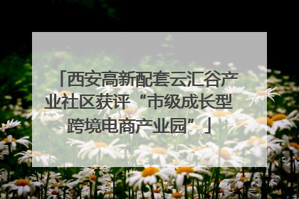西安高新配套云汇谷产业社区获评“市级成长型跨境电商产业园”