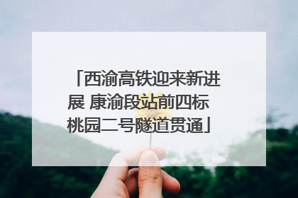 西渝高铁迎来新进展 康渝段站前四标桃园二号隧道贯通