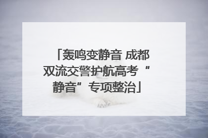 轰鸣变静音 成都双流交警护航高考“静音”专项整治