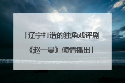 辽宁打造的独角戏评剧《赵一曼》倾情播出