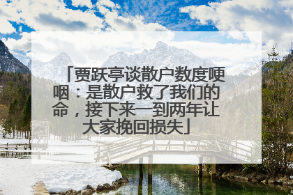贾跃亭谈散户数度哽咽：是散户救了我们的命，接下来一到两年让大家挽回损失