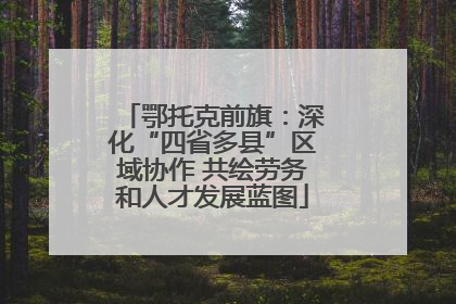 鄂托克前旗：深化“四省多县”区域协作 共绘劳务和人才发展蓝图