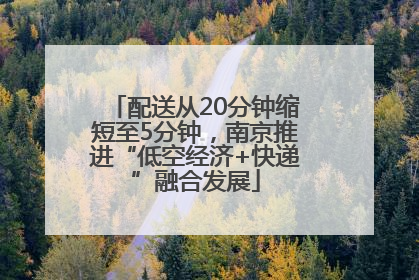 配送从20分钟缩短至5分钟，南京推进“低空经济+快递”融合发展