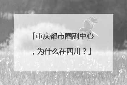 重庆都市圈副中心，为什么在四川？