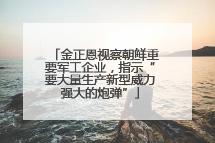 金正恩视察朝鲜重要军工企业，指示“要大量生产新型威力强大的炮弹”