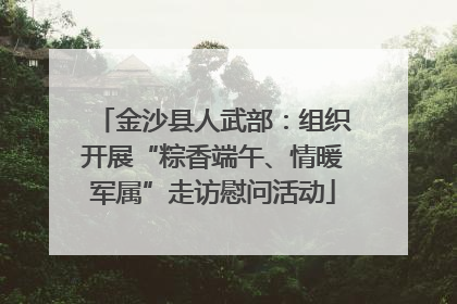金沙县人武部：组织开展“粽香端午、情暖军属”走访慰问活动