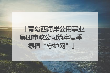 青岛西海岸公用事业集团市政公司筑牢夏季绿植“守护网”