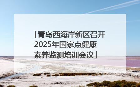 青岛西海岸新区召开2025年国家点健康素养监测培训会议
