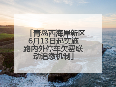 青岛西海岸新区6月13日起实施路内外停车欠费联动追缴机制
