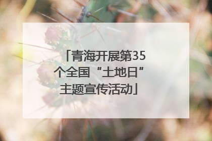 青海开展第35个全国“土地日”主题宣传活动