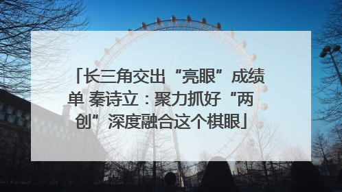 长三角交出“亮眼”成绩单 秦诗立：聚力抓好“两创”深度融合这个棋眼