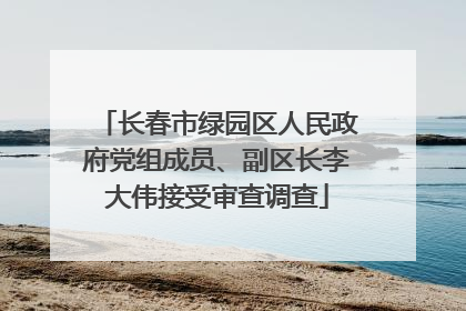 长春市绿园区人民政府党组成员、副区长李大伟接受审查调查