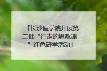 长沙医学院开展第二批“行走的思政课”红色研学活动
