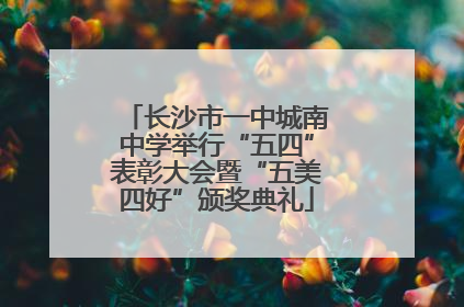长沙市一中城南中学举行“五四”表彰大会暨“五美四好”颁奖典礼