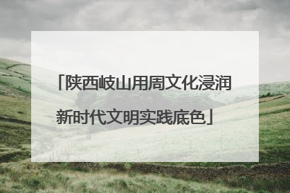陕西岐山用周文化浸润新时代文明实践底色