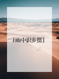 雨中识乡贤
