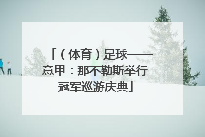 （体育）足球——意甲：那不勒斯举行冠军巡游庆典