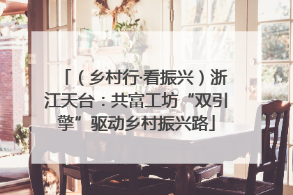（乡村行·看振兴）浙江天台：共富工坊“双引擎”驱动乡村振兴路