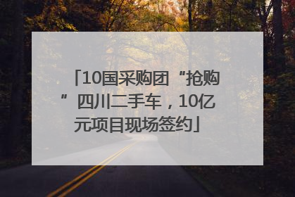 10国采购团“抢购”四川二手车，10亿元项目现场签约