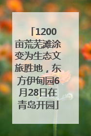 1200亩荒芜滩涂变为生态文旅胜地，东方伊甸园6月28日在青岛开园