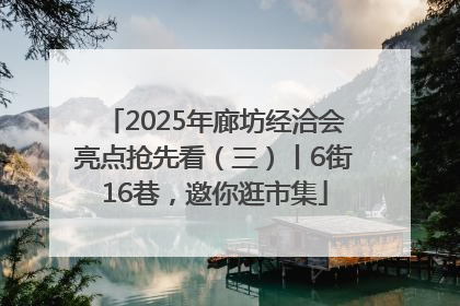 2025年廊坊经洽会亮点抢先看（三）丨6街16巷，邀你逛市集