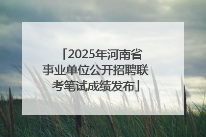 2025年河南省事业单位公开招聘联考笔试成绩发布