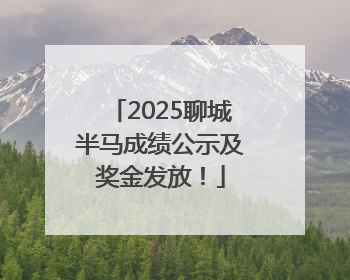 2025聊城半马成绩公示及奖金发放！