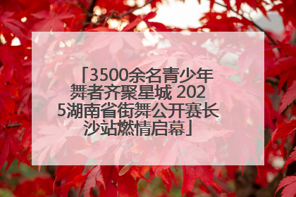 3500余名青少年舞者齐聚星城 2025湖南省街舞公开赛长沙站燃情启幕