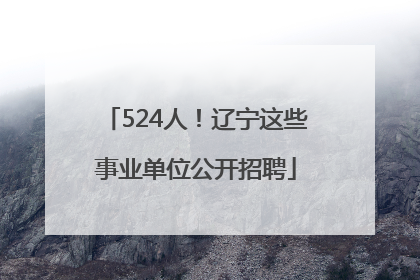 524人！辽宁这些事业单位公开招聘