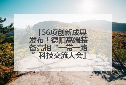 56项创新成果发布！德阳高端装备亮相“一带一路”科技交流大会