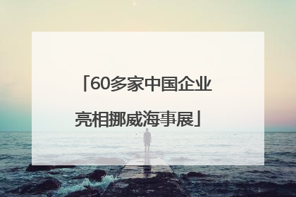 60多家中国企业亮相挪威海事展