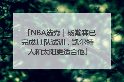 NBA选秀｜杨瀚森已完成11队试训，凯尔特人和太阳更适合他