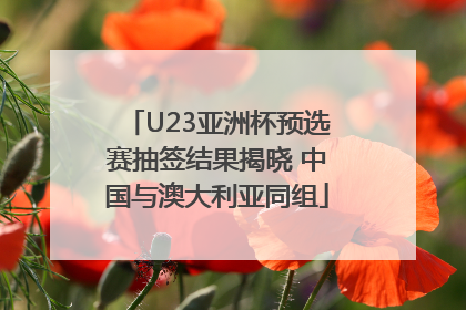 U23亚洲杯预选赛抽签结果揭晓 中国与澳大利亚同组